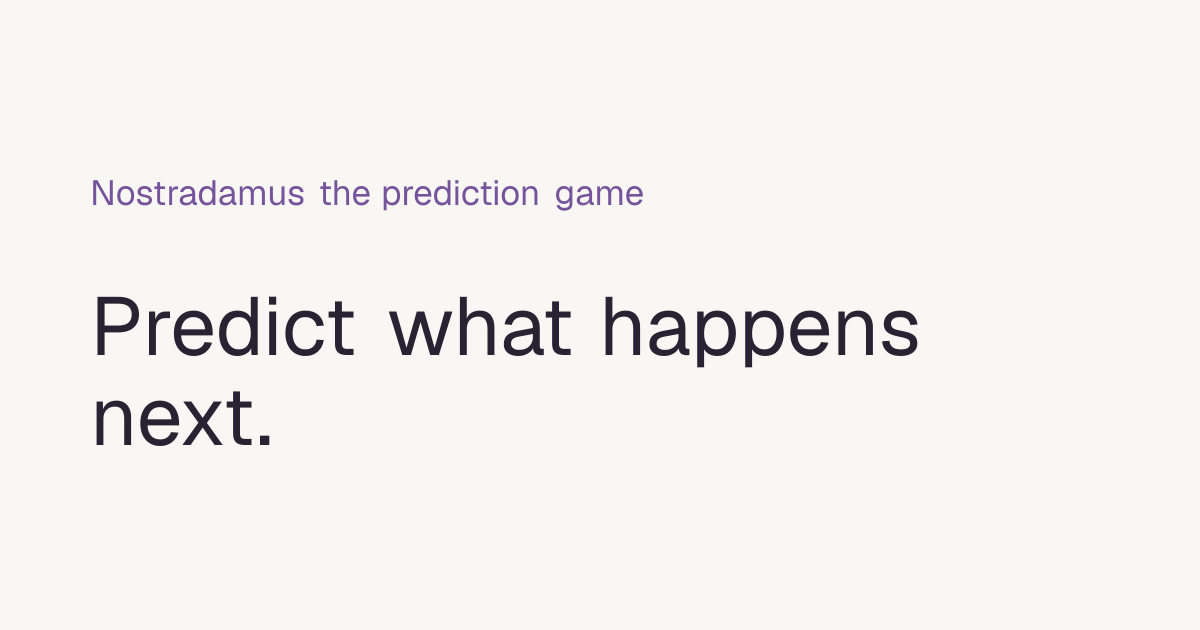 I made a 2-minute daily prediction game based on real-world events
